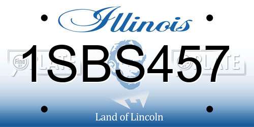 1SBS457 Illinois License Plate