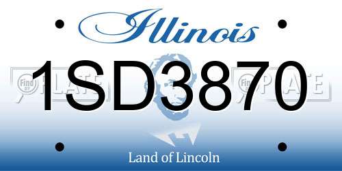 1SD3870 Illinois License Plate