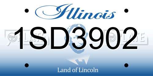 1SD3902 Illinois License Plate