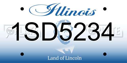 1SD5234 Illinois License Plate