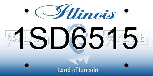 1SD6515 Illinois License Plate