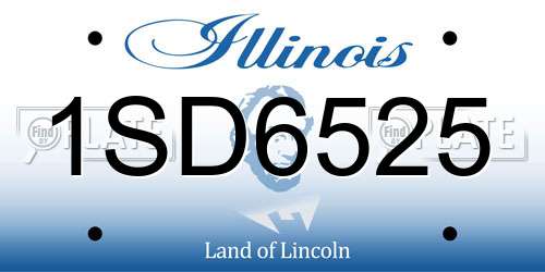 1SD6525 Illinois License Plate