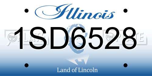 1SD6528 Illinois License Plate
