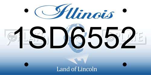 1SD6552 Illinois License Plate