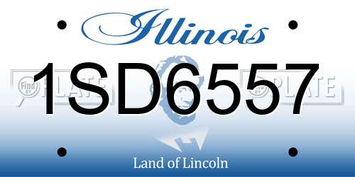 1SD6557 Illinois License Plate