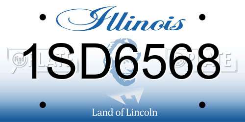1SD6568 Illinois License Plate