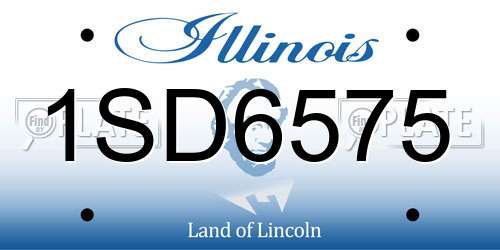 1SD6575 Illinois License Plate