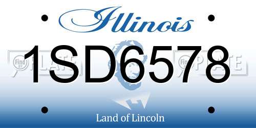 1SD6578 Illinois License Plate
