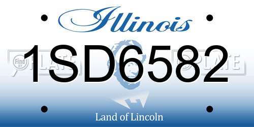 1SD6582 Illinois License Plate