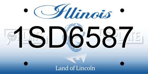 1SD6587 Illinois License Plate
