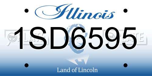 1SD6595 Illinois License Plate