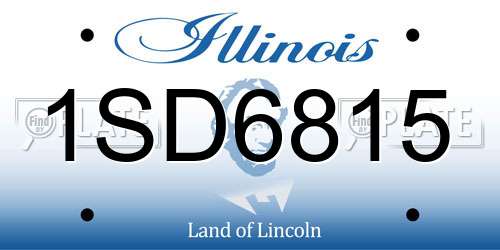 1SD6815 Illinois License Plate