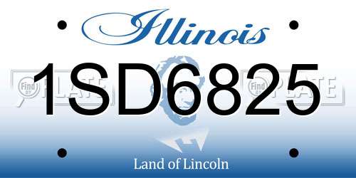 1SD6825 Illinois License Plate
