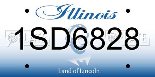 1SD6828 Illinois License Plate