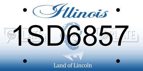 1SD6857 Illinois License Plate