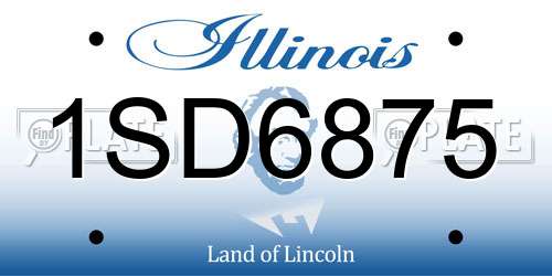 1SD6875 Illinois License Plate