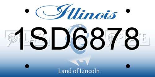 1SD6878 Illinois License Plate