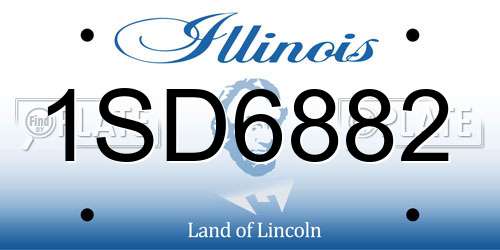 1SD6882 Illinois License Plate