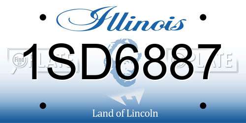 1SD6887 Illinois License Plate