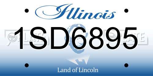 1SD6895 Illinois License Plate