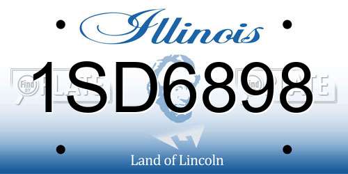 1SD6898 Illinois License Plate