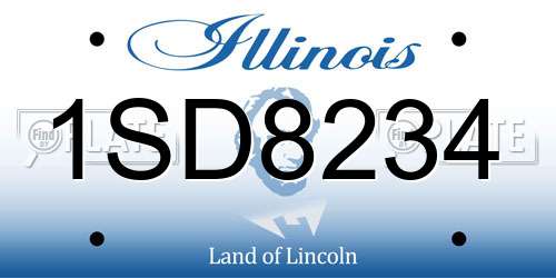 1SD8234 Illinois License Plate
