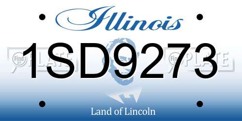 1SD9273 Illinois License Plate