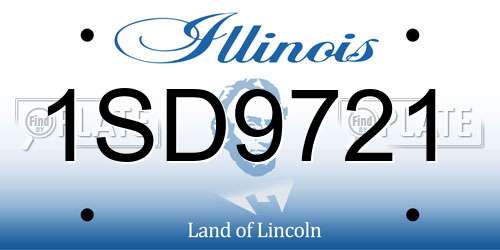 1SD9721 Illinois License Plate