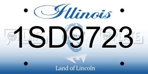1SD9723 Illinois License Plate