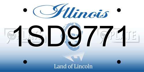 1SD9771 Illinois License Plate