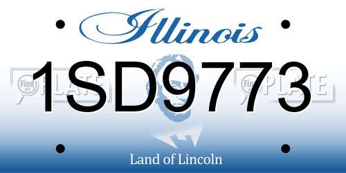 1SD9773 Illinois License Plate