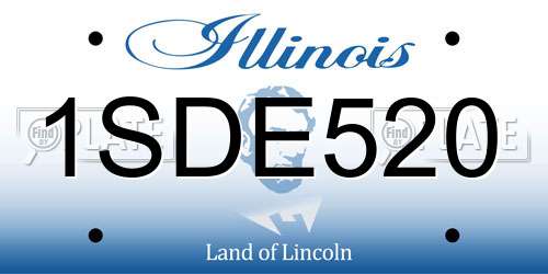 1SDE520 Illinois License Plate