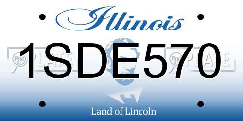 1SDE570 Illinois License Plate