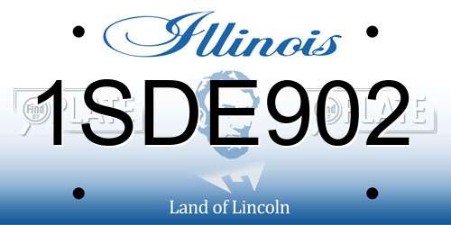 1SDE902 Illinois License Plate