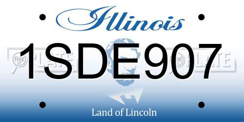1SDE907 Illinois License Plate