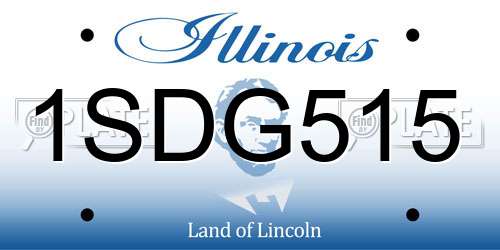 1SDG515 Illinois License Plate