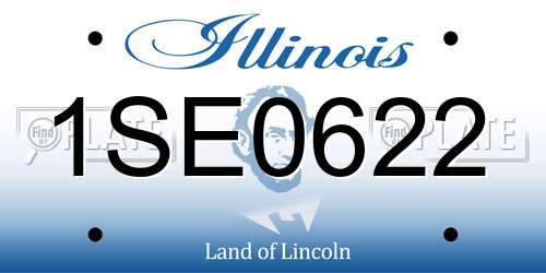 1SE0622 Illinois License Plate