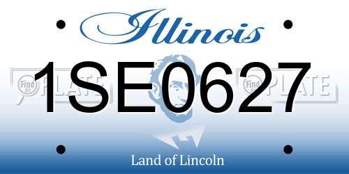 1SE0627 Illinois License Plate