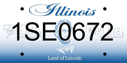 1SE0672 Illinois License Plate