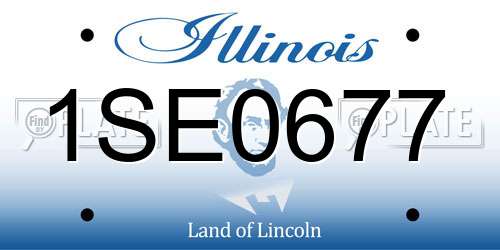 1SE0677 Illinois License Plate