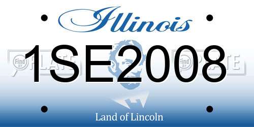 1SE2008 Illinois License Plate