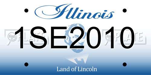 1SE2010 Illinois License Plate