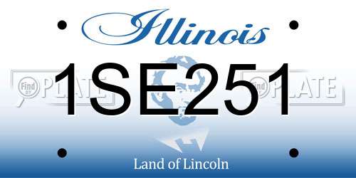 1SE251 Illinois License Plate