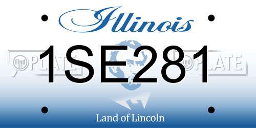 1SE281 Illinois License Plate