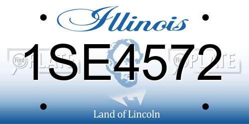 1SE4572 Illinois License Plate