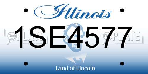 1SE4577 Illinois License Plate