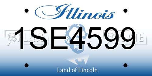 1SE4599 Illinois License Plate