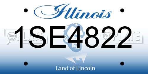 1SE4822 Illinois License Plate