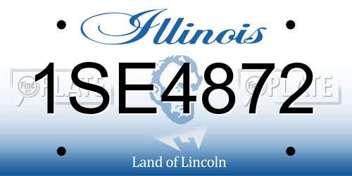 1SE4872 Illinois License Plate