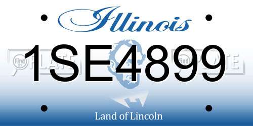1SE4899 Illinois License Plate